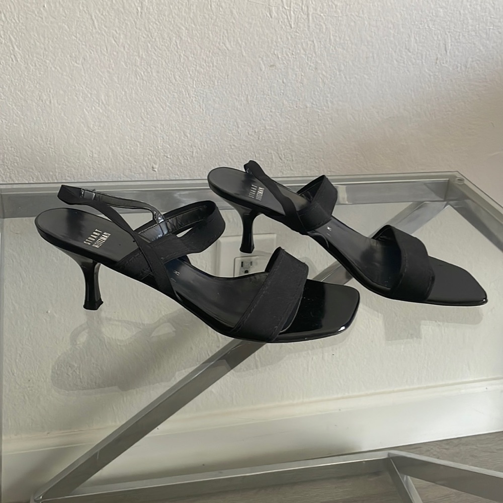 Stuart Weitzman Black Kitten Heels
